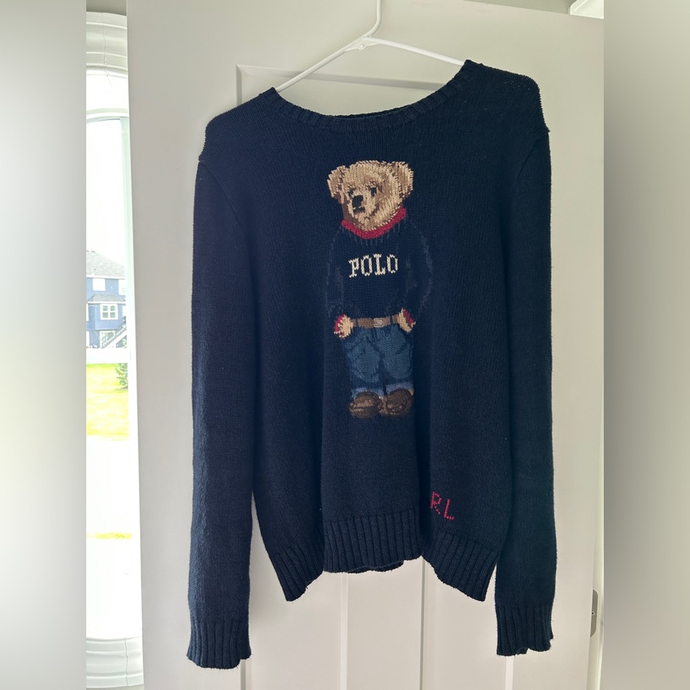 Navy Polo Ralph Lauren Bear Sweater
